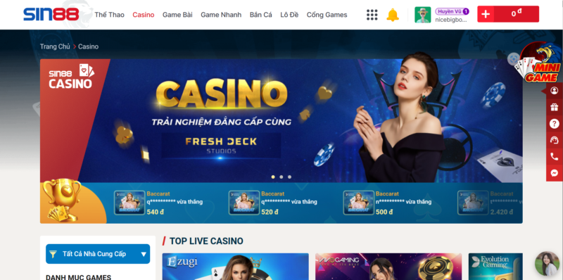 Casino online sin88
