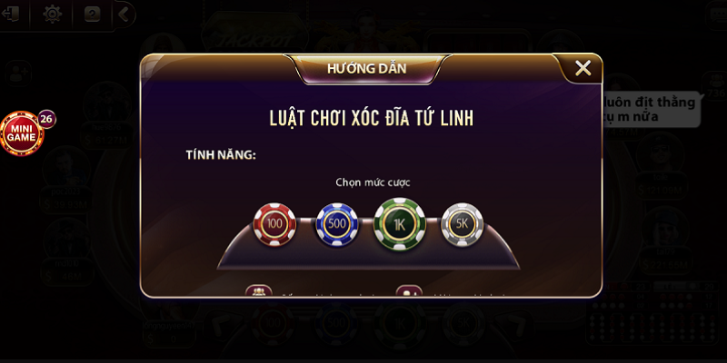 Game Xóc Đĩa Tứ Linh không chỉ mang đến cảm giác hồi hộp với những pha đặt cược gay cấn