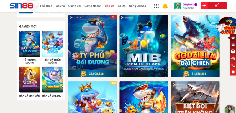 Game Bắn Cá Long Vương: Khám Phá Đại Dương Cùng Sin88